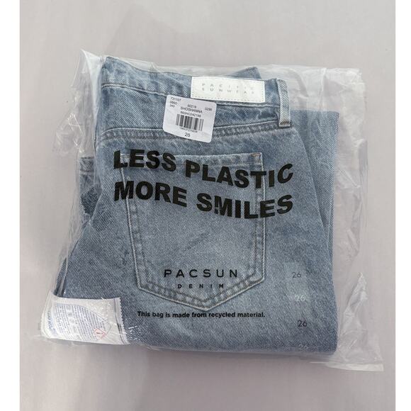 Pacsun Jordyn Low Rise Straight Denim Jeans Womens Size 26 Blue Distressed New - Picture 10 of 10